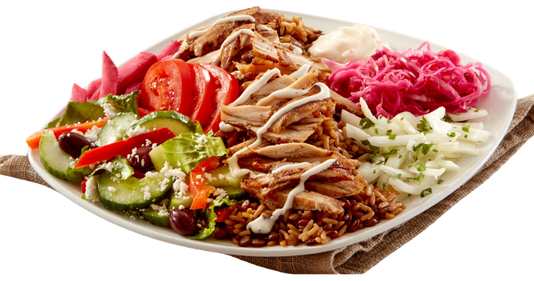 shish tawook platter 2 skewers