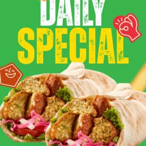 Tuesday: 2 Falafel Wraps