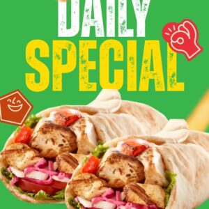 Thursday: 2 Shish Tawook Wraps