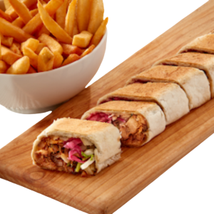 Beef Shawarma Crazy Wrap & fries