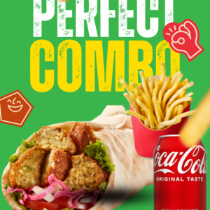 Falafel Wrap COMBO , Drink & Side