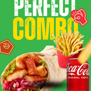 Half Fish Fillet Wrap  COMBO , Drink & Side