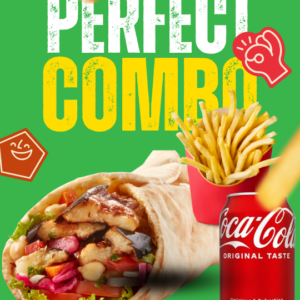 Veggie  Wrap COMBO , Drink & Side